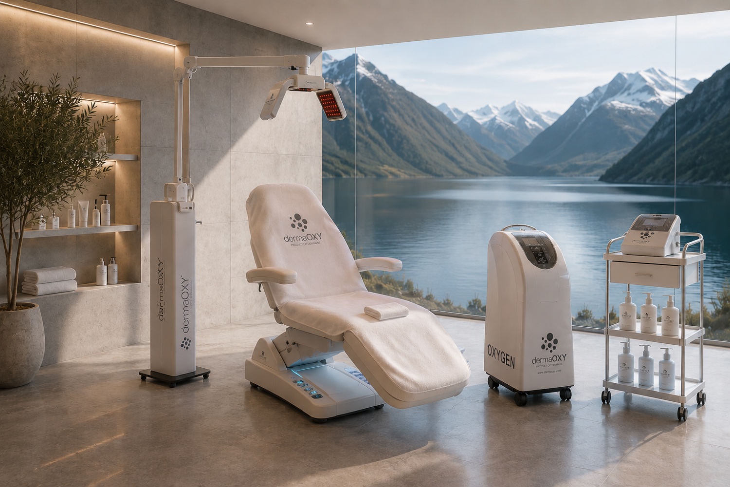 Cabine DermaOXY — vue sur les fjords