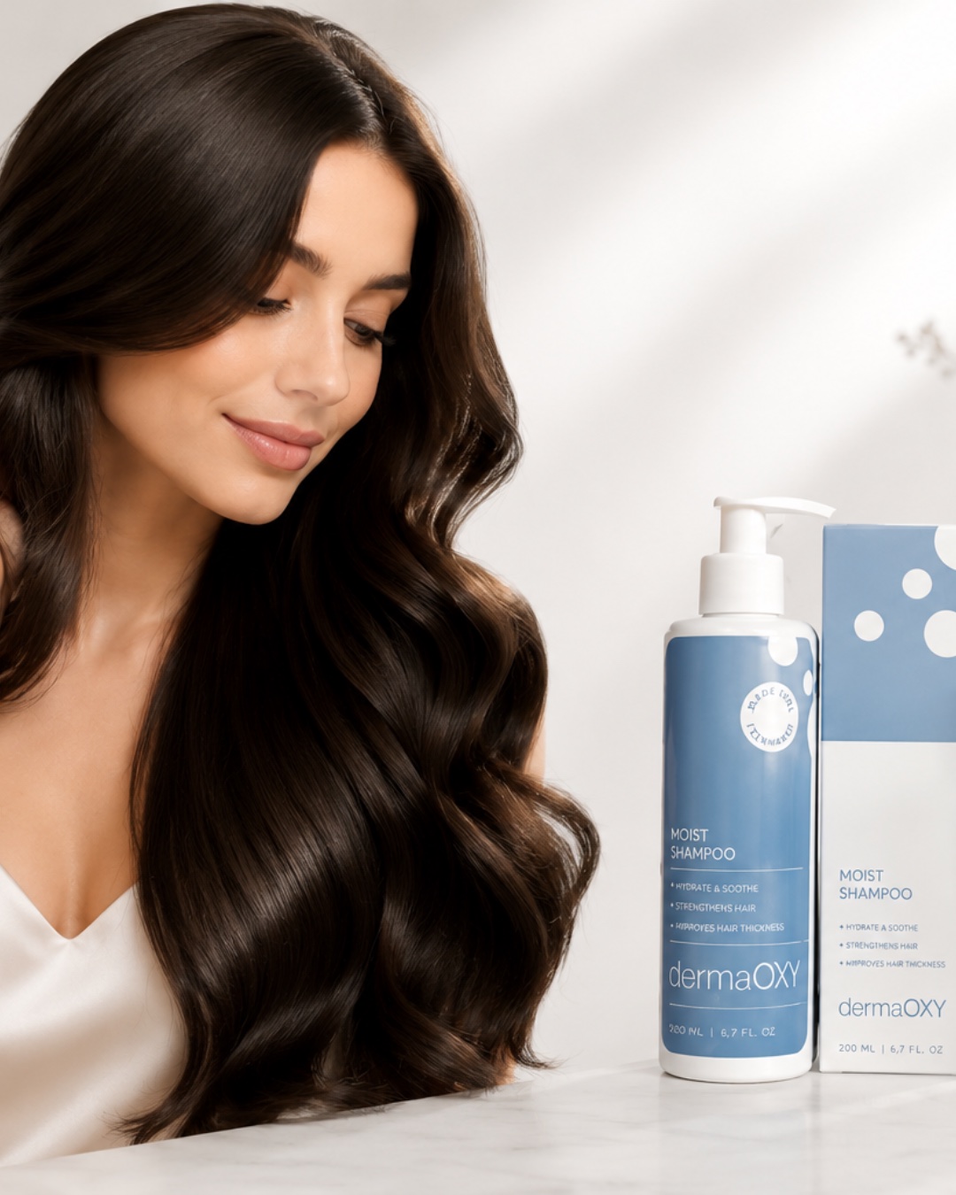 Soin capillaire DermaOXY — cheveux brillants et denses